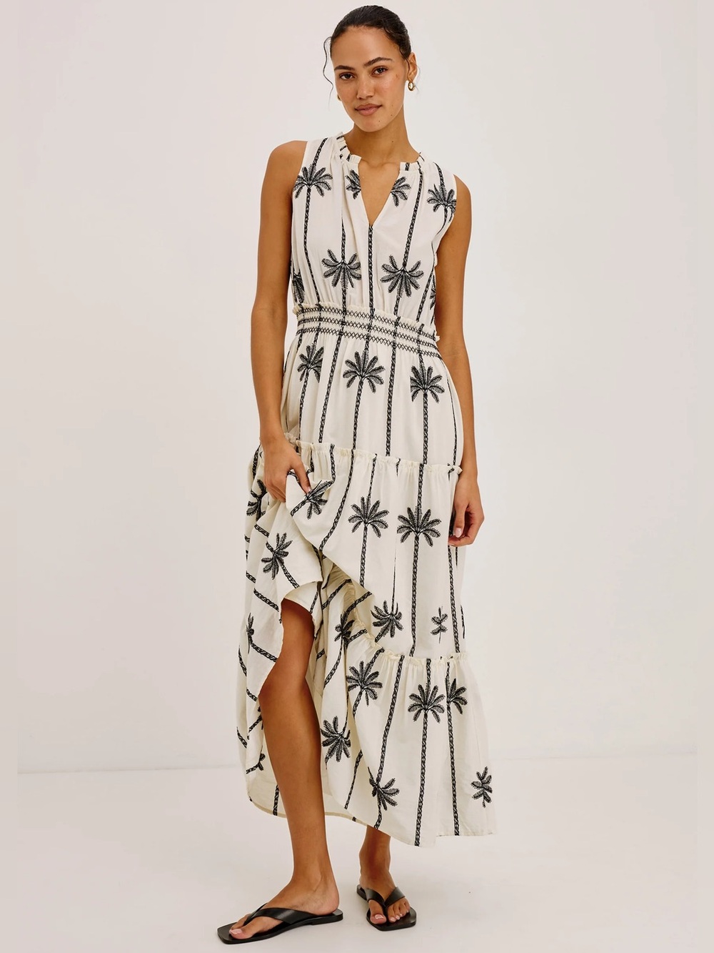 Rails LouLou Dress- Embroidered Palms